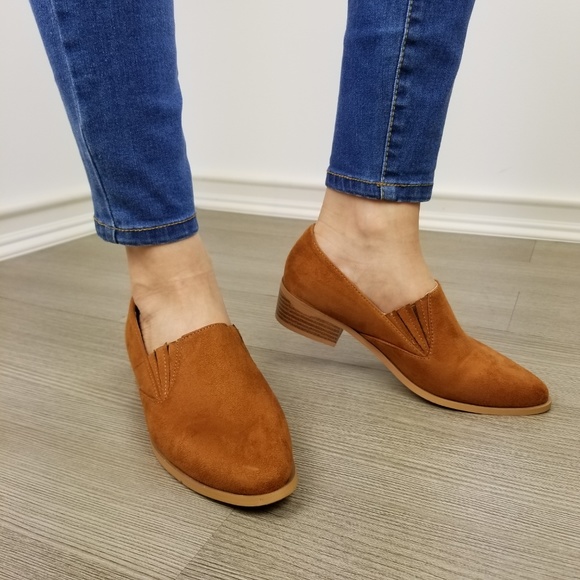 Hipster faux suede oxford slip on loafer - Picture 6 of 8